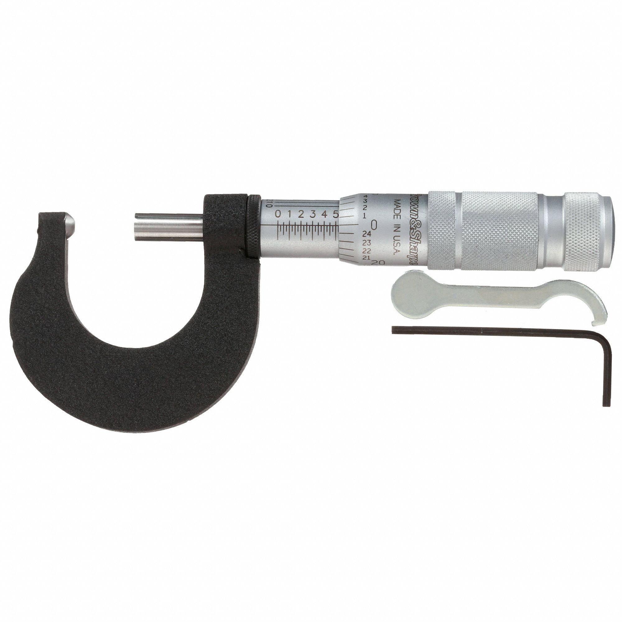 TESA BROWN & SHARPE Spherical Micrometer, Range 0 to 1 in, SPC Output