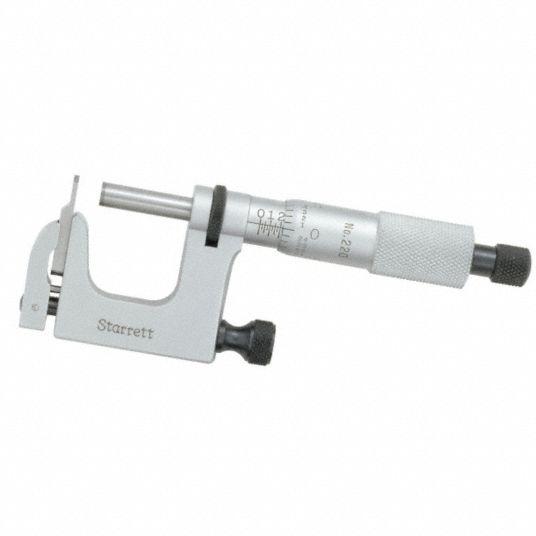 STARRETT Digital MultiAnvil Micrometer Mechanical, 0 in to 1 in Range
