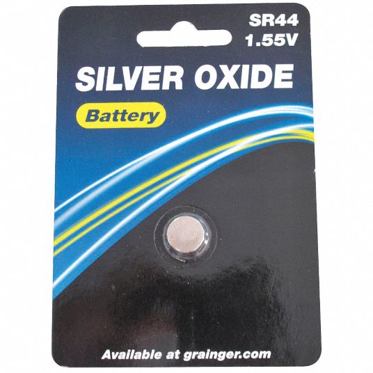 GRAINGER APPROVED Button Cell Battery 76 Battery Size, Silver Oxide