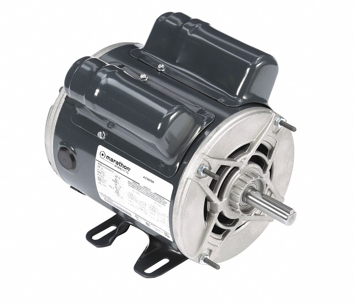 INSTANT REVERSE MOTOR, RIGID BASE, 1/2 HP, 1,725 NAMEPLATE RPM, 115/230 V AC, 6 WIRES
