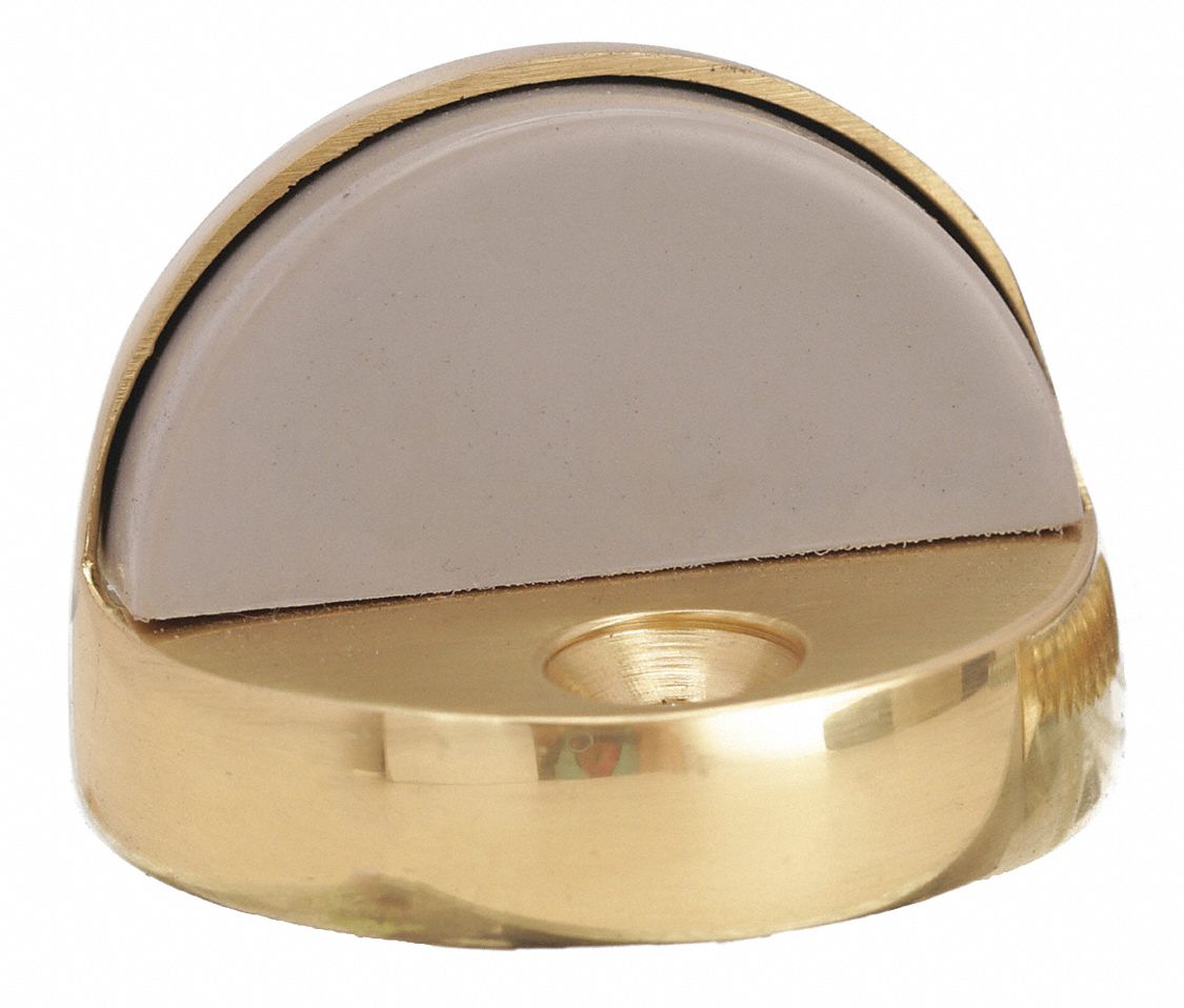 Floor Mounted, 1 5/8 in Lg, Dome Door Stop 5U6095U609 Grainger