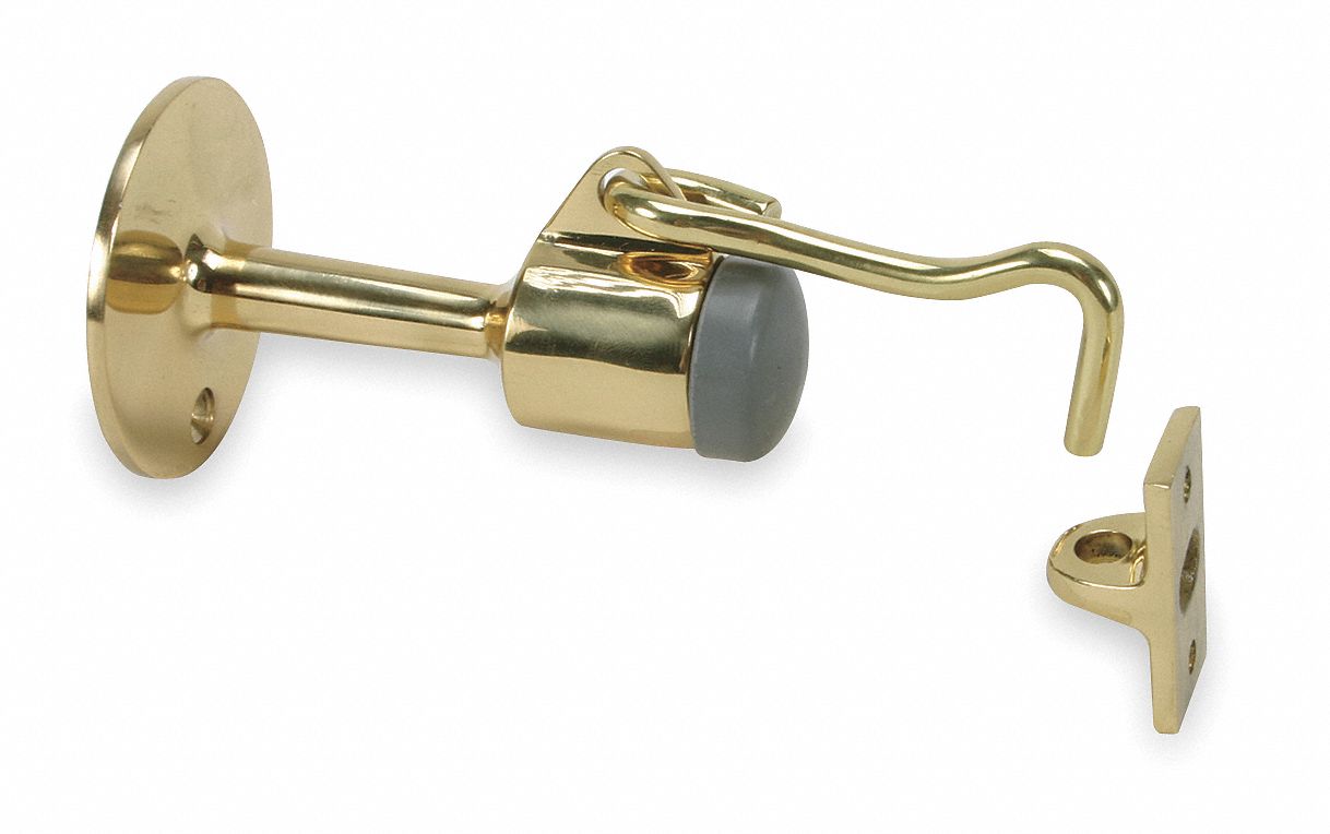 5U611 - Hook-Style Door Holder 2 In Bright Brass