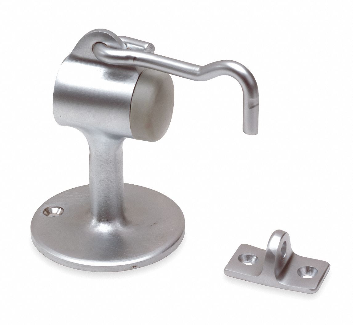 Hook-Style Door Holder 2-7/32In Stn Chrm
