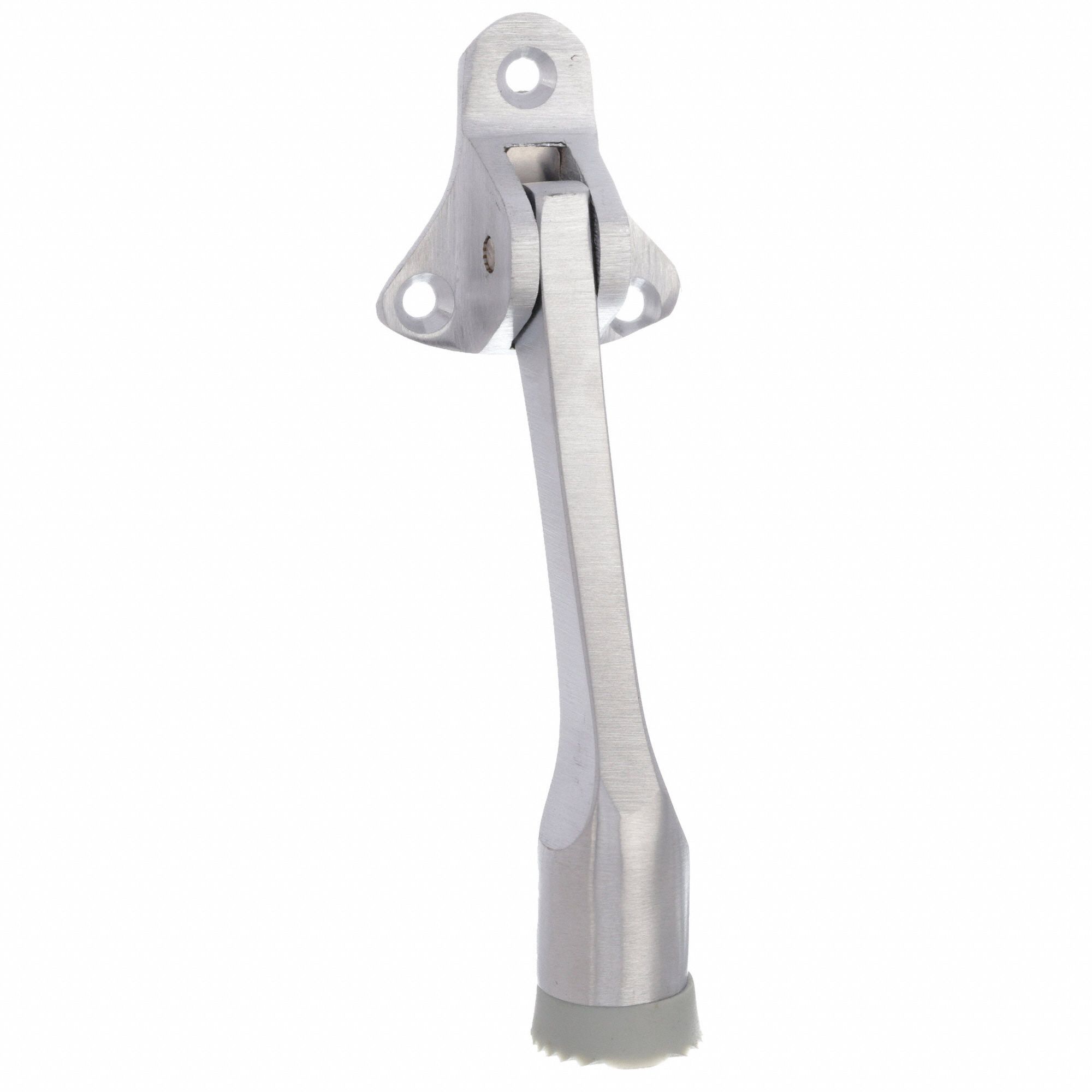 GRAINGER APPROVED Lever Door Holder, Satin Chrome, Brass, 4In 5U618