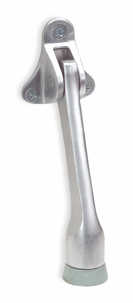 Lever Door Holder Satin Chrome Brass 4In