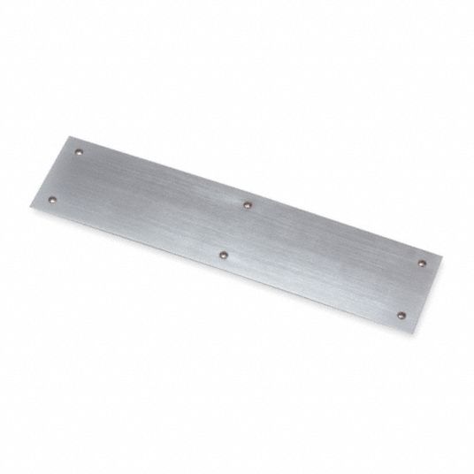 ROCKWOOD Door Push Plate, Stainless Steel, Surface Mount Screws - 5U632 ...