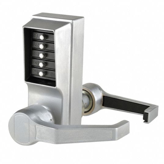 KABA, Lever, Entry, Mechanical Push Button Lockset - 5U742|LR-1011