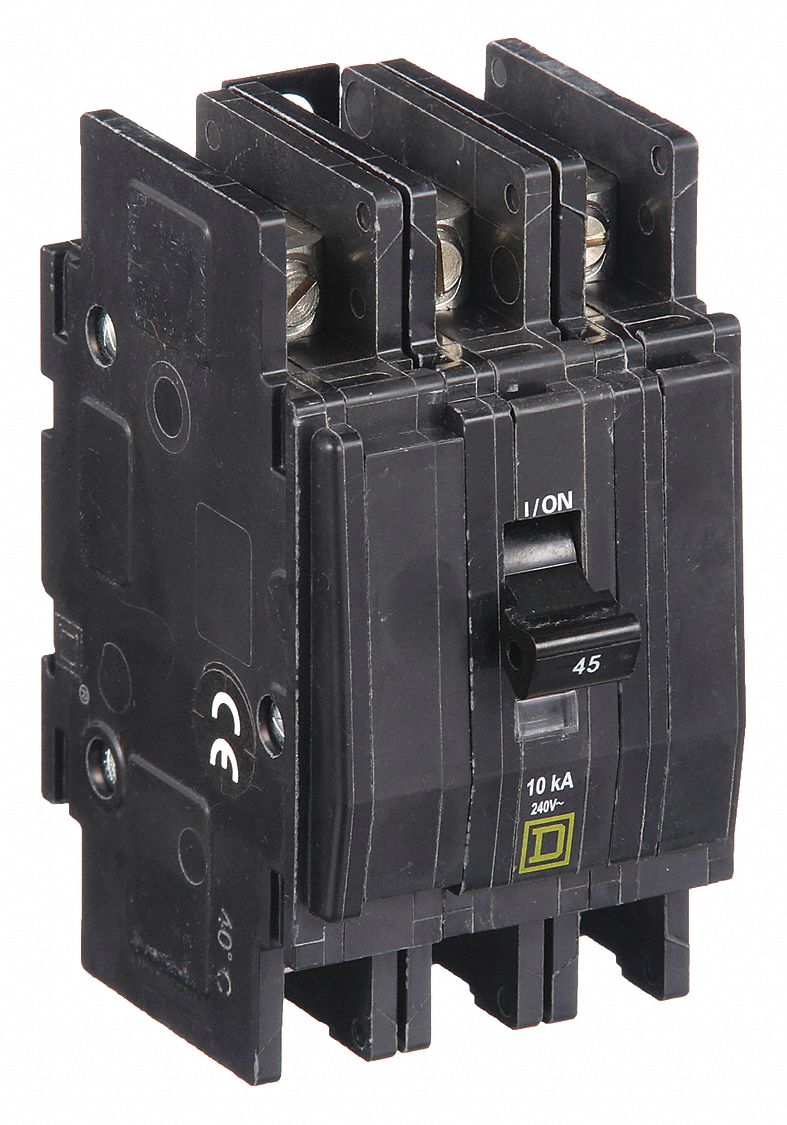 Miniature Circuit Breaker: 45 A, 120/240V AC, Three Phase, 10kA at 120/240V AC, 3 Poles