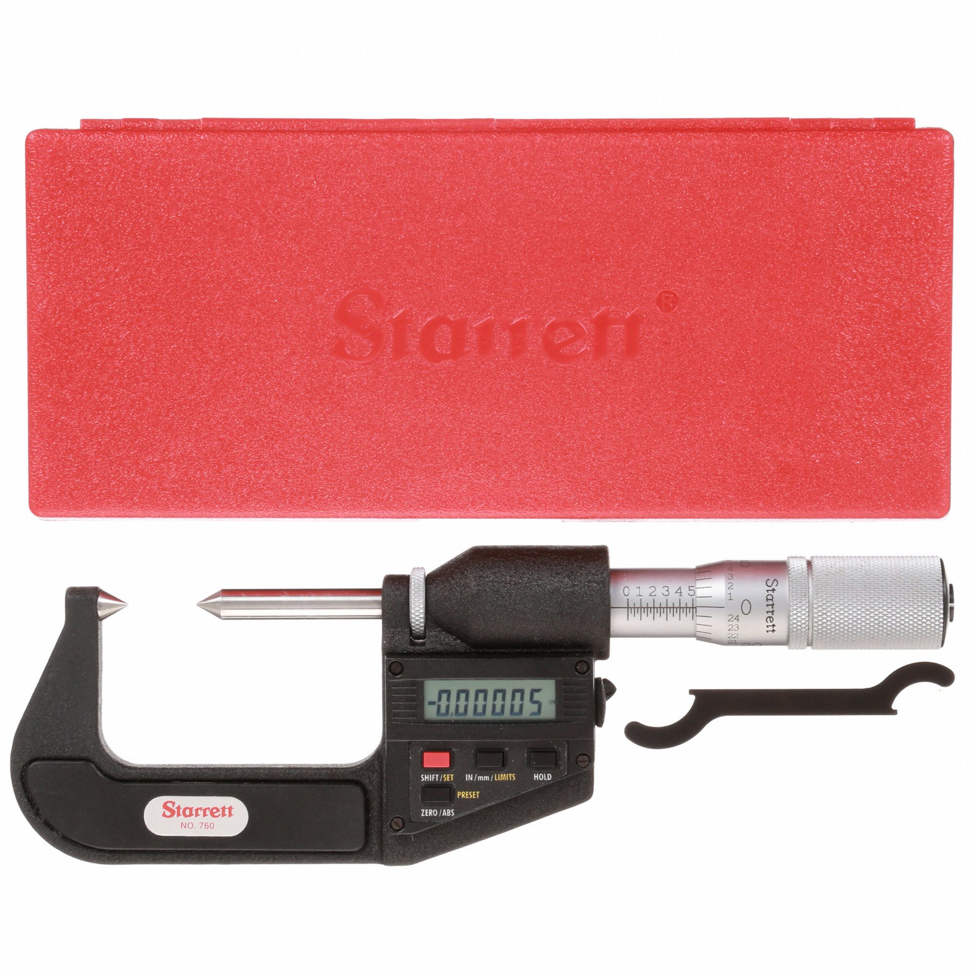 STARRETT Digital Screw Thread Micrometer, Operation Type Digital, Range