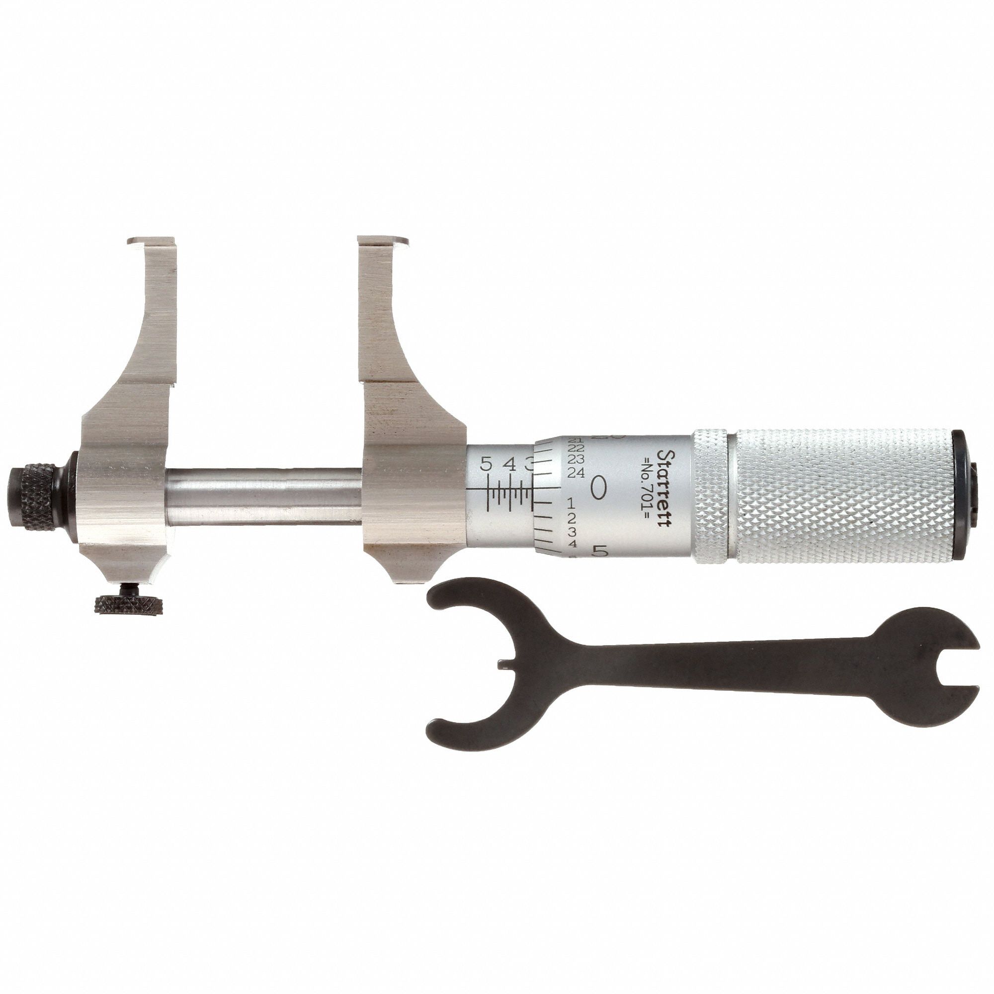 STARRETT Digital Groove Micrometer Mechanical, 0.5 in to 1.5 in Range