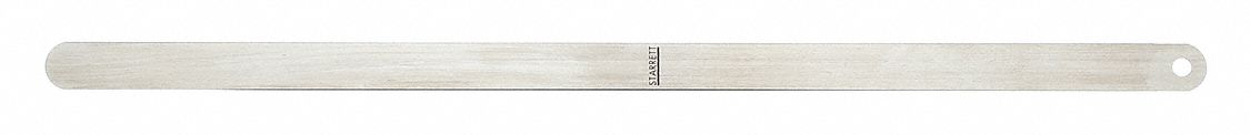 Feeler Gauge: Inch, Long Blade, 12 in Blade Lg, 1/2 in Blade Wd, Steel, 0.0150 in