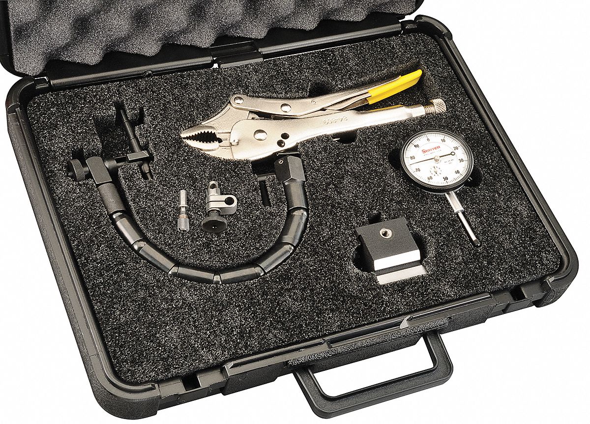 AUTOMOTIVE INSPECTION KIT, 0-100 DIAL READING, 0 IN TO 1 IN RANGE, 01 IN GRADUATIONS