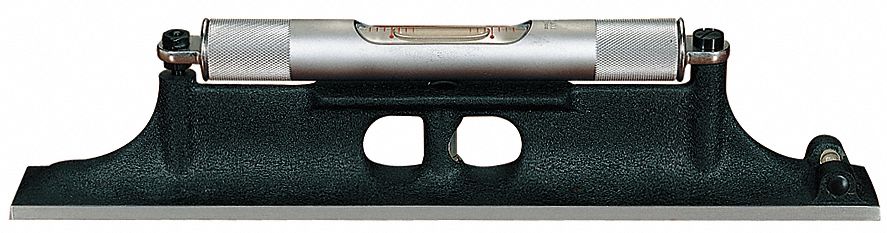 Machinists Level: Cast Iron, 12 in Lg, 1 Level Vials, 1 Plumb Vials, 1 Cross Test Vials