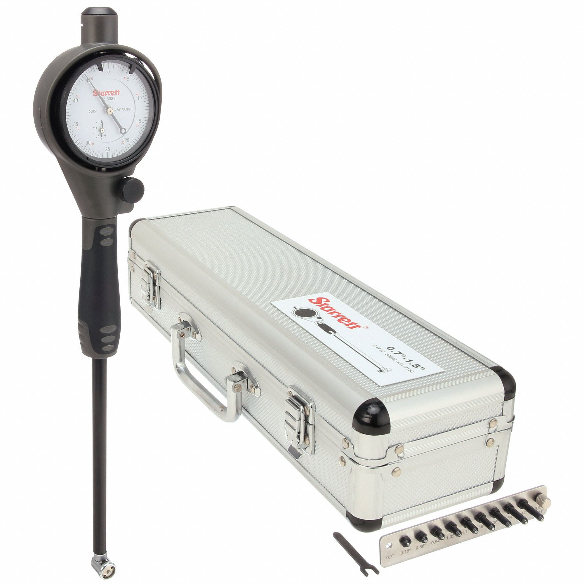 STARRETT Dial Bore Gauge, Operation Type Mechanical, Contact Style