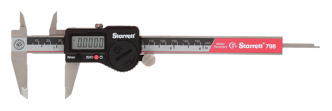 4-WAY DIGITAL CALIPER, 0 IN TO 6 IN/0 TO 15MM RANGE, IP67, +/-01 IN/+/--0.03MM ACCURACY