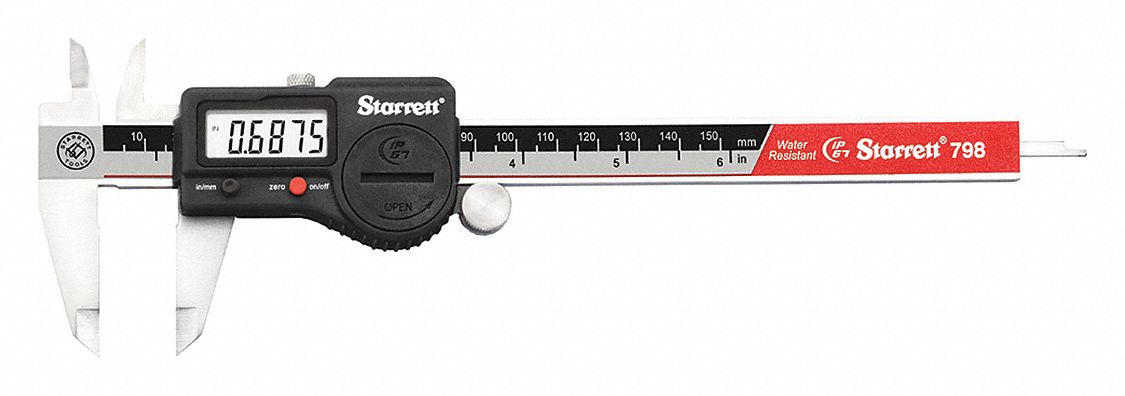 4-WAY DIGITAL CALIPER, 0 IN TO 6 IN/0 TO 15MM RANGE, IP67, +/-01 IN/+/--0.03MM ACCURACY