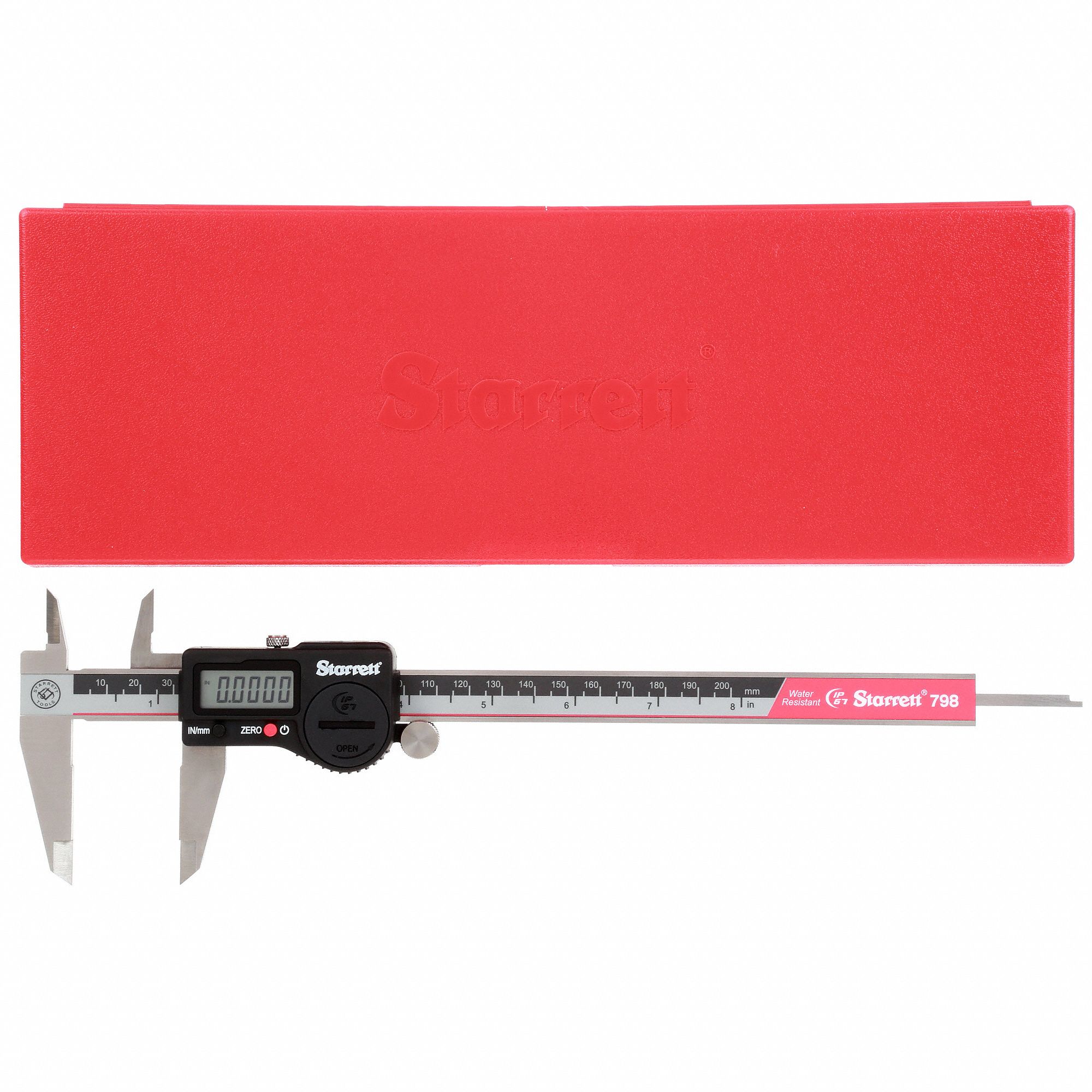 STARRETT 4Way Digital Caliper 0 in to 8 in/0 to 200 mm Range, IP67, 0
