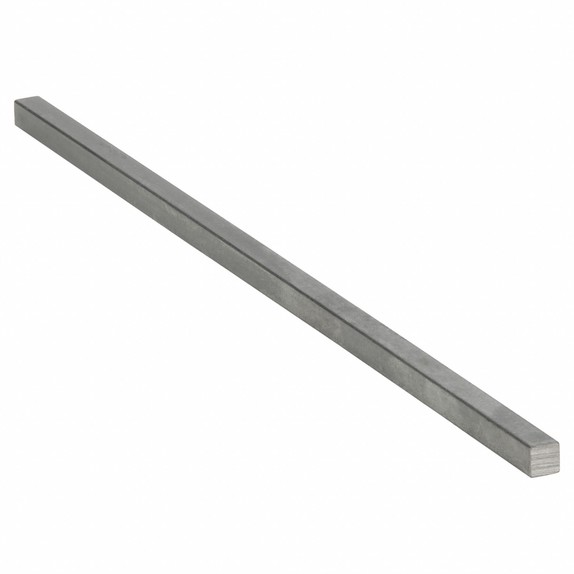 Key Stock, 12 in L, SS, 1/2 in W: Inch, Undersized Key Stock, 1/2 in Ht, 12 in Lg, 1/2 in Wd, 410