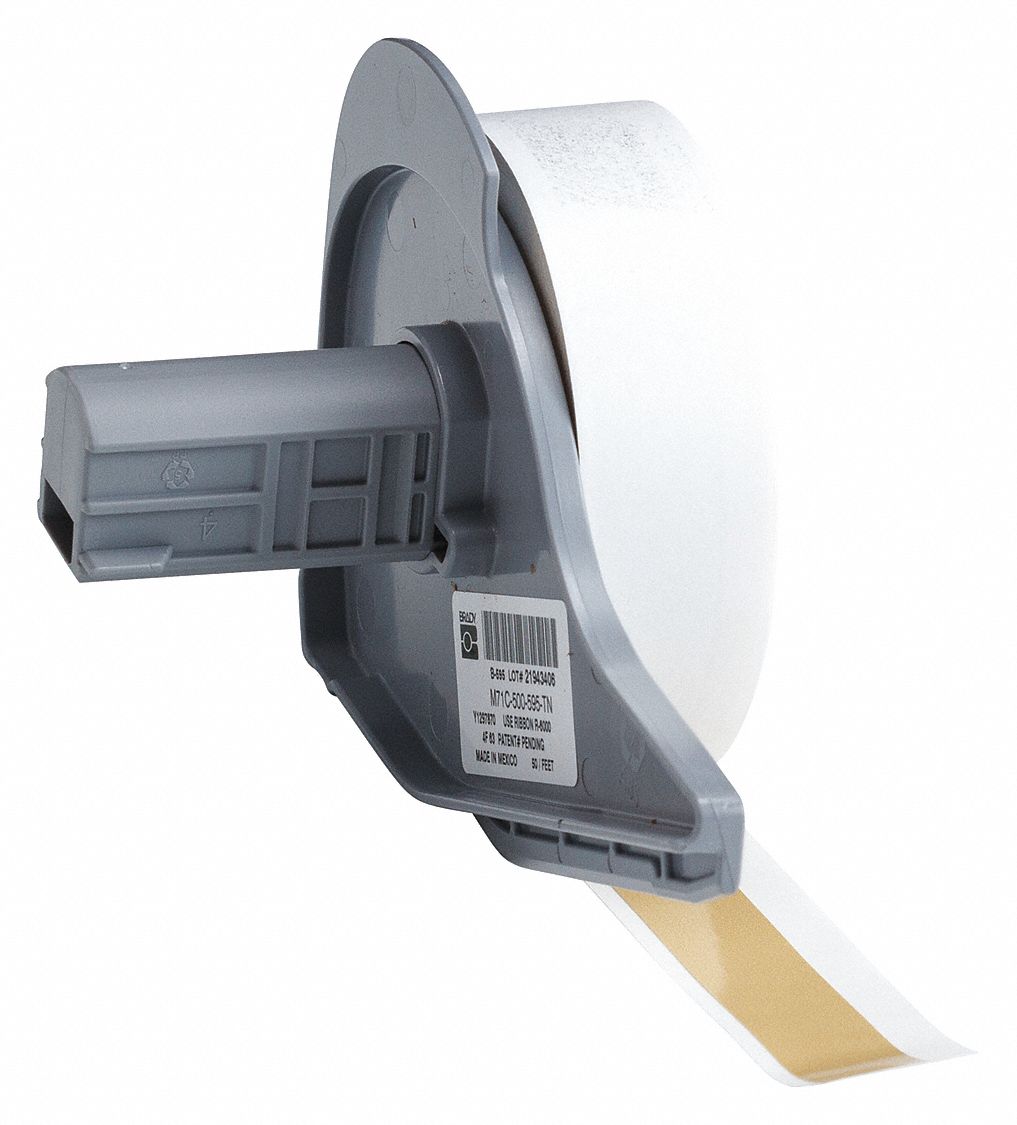 1/2 in x 50 ft, Vinyl, Continuous Label Roll - 5UCH3|M71C-500-595-TN ...