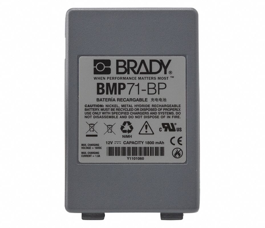 BRADY Batería Recargable,Bmp71 - 6BDM9 | M71-BATT - Grainger México