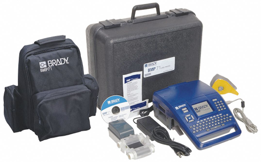 BRADY Portable Label Printer Kit, BMP71 - 5UCU6|BMP71-SC - Grainger