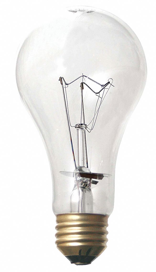 Incandescent Lamp: (A) Classic, 60 W Watt, 575 lm Light Output, Rough Service