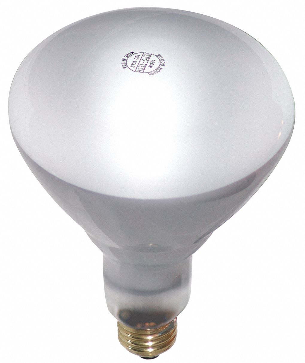Incandescent Bulb: Incandescent, BR40, Medium Screw (E26), 120 W Watt, 2800K, Frosted