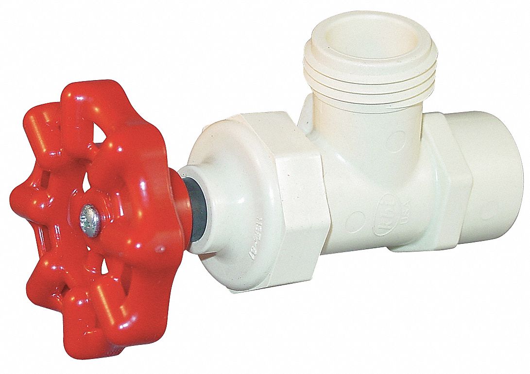 SPEARS Boiler Drain Valve 3/4 in Pipe Size, Slip x MGHT, CPVC Body