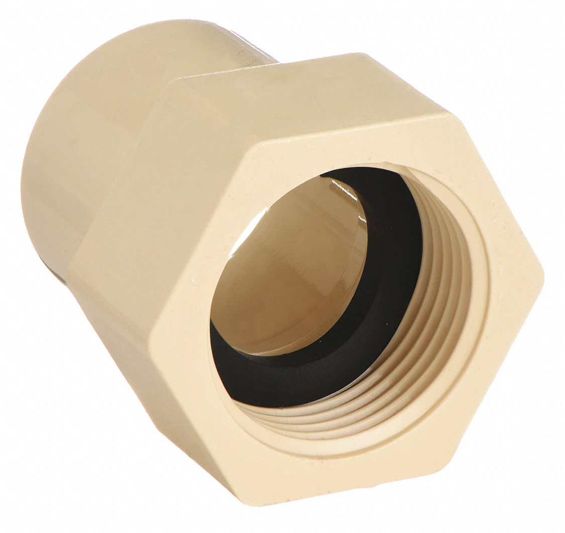 CTS ADAPTER: CPVC, NPT X CTS SOCKET HUB, 2½ IN COPPER TUBE SIZE, ¾ IN PIPE SIZE