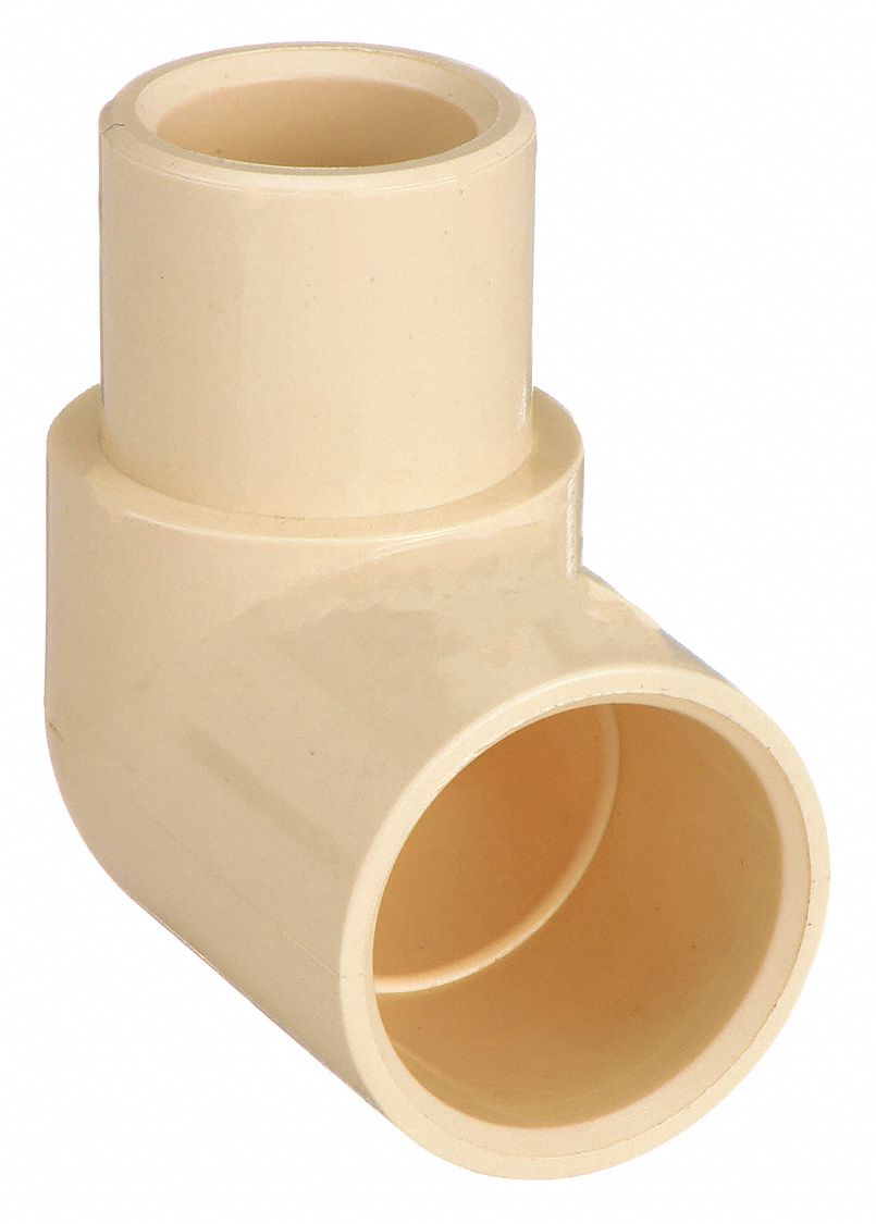 REDUCING ELBOW: CPVC, CTS SOCKET HUB X CTS SOCKET HUB, ¾ IN COPPER TUBE SIZE, ½ IN PIPE