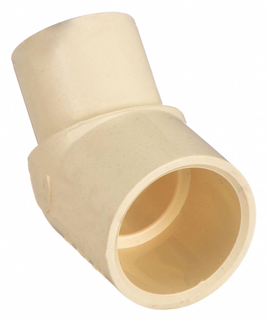Sweat Fitting Elbow: Cup, 1/2 in Pipe x 1/2 in CTS Size, CPVC, 400 psi Max Op Pressure