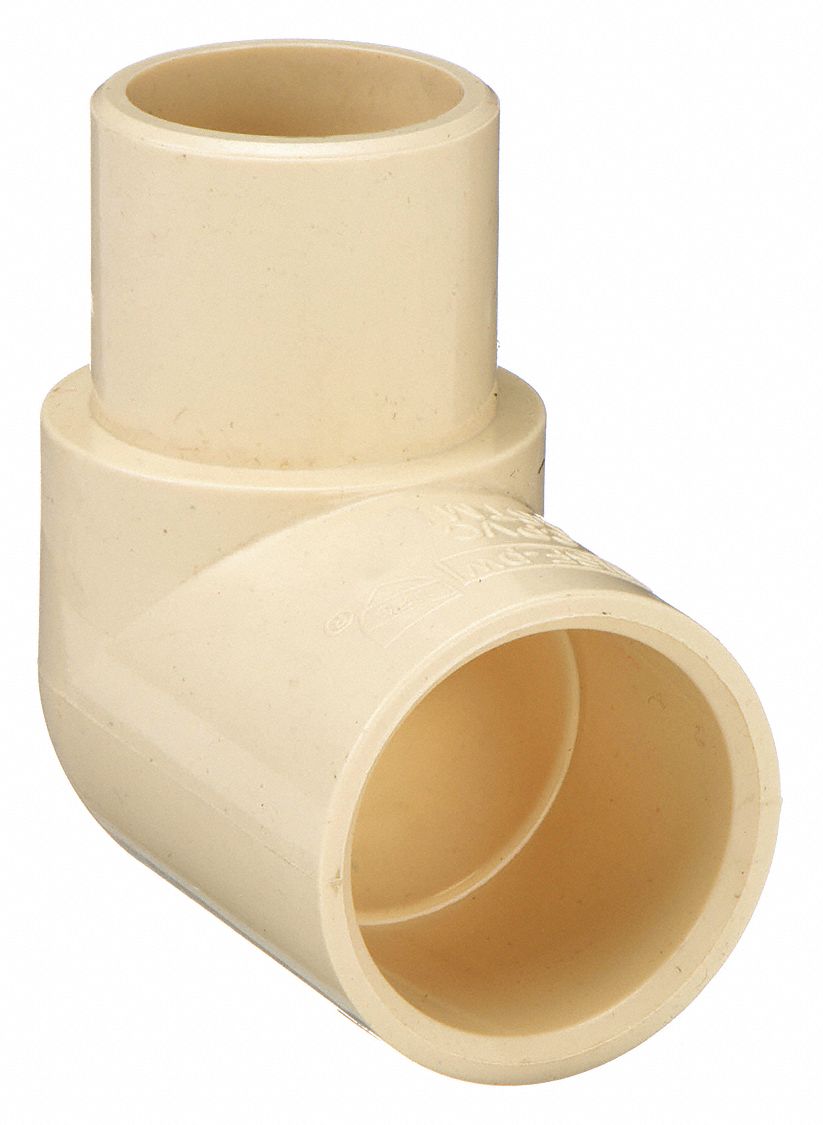 STREET ELBOW: CPVC, CTS SOCKET HUB X SPIGOT, ¾ IN COPPER TUBE SIZE, CTS SOCKET HUB