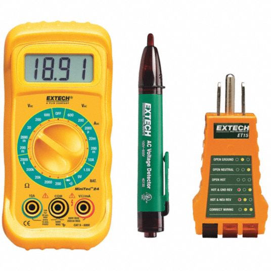 EXTECH Electrical Test Kit, Test Instrument Included Digital