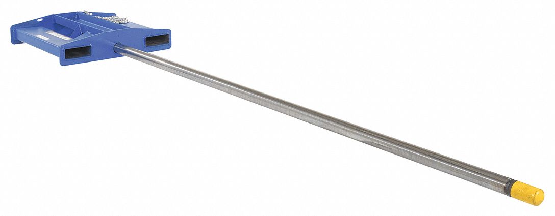 Carpet Lifting Ram: Fork, 1, 800 lb Max Load Capacity, Steel, 144 1/2 in Pole Lg, 2 3/4 in Pole Dia