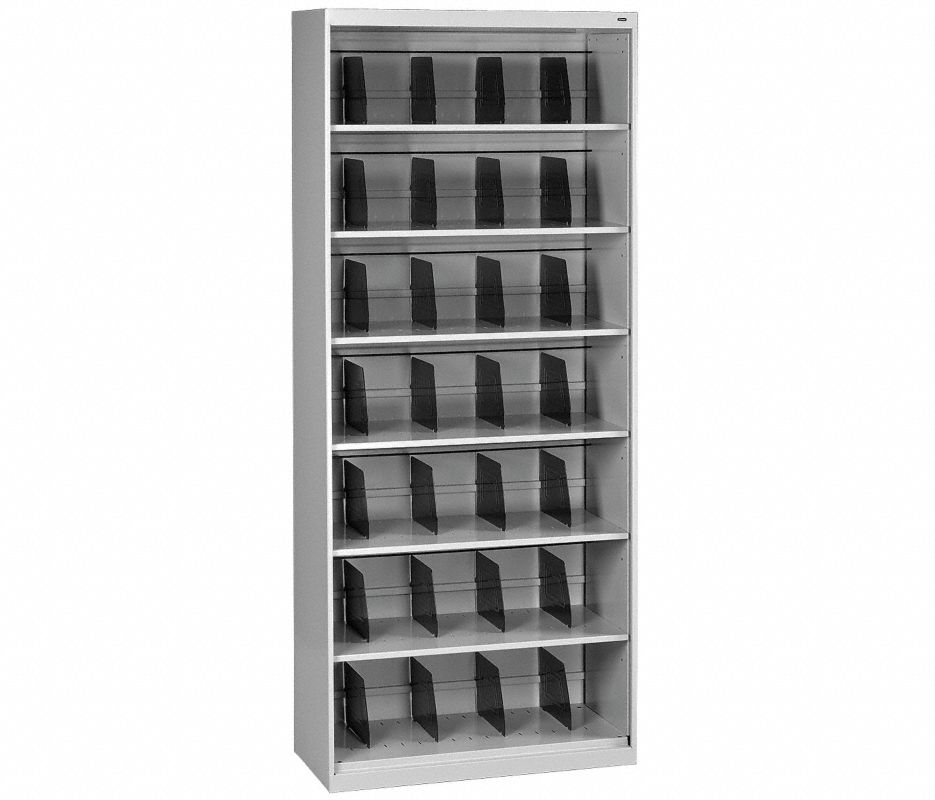 Tennsco Open Fixed Shelf Lateral File, 7 Tier, 36w X 16 1/2d X 87h, Light Gray FS370-LGY, Tennsco Open Fixed Shelf Lateral File, 7 Tier, 36w X 16 1/2d X 87h, Light Gray