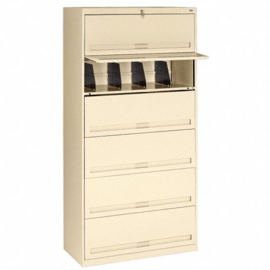 TENNSCO, Champagne/Putty, 6 Drawers, Lateral File 5UEZ8