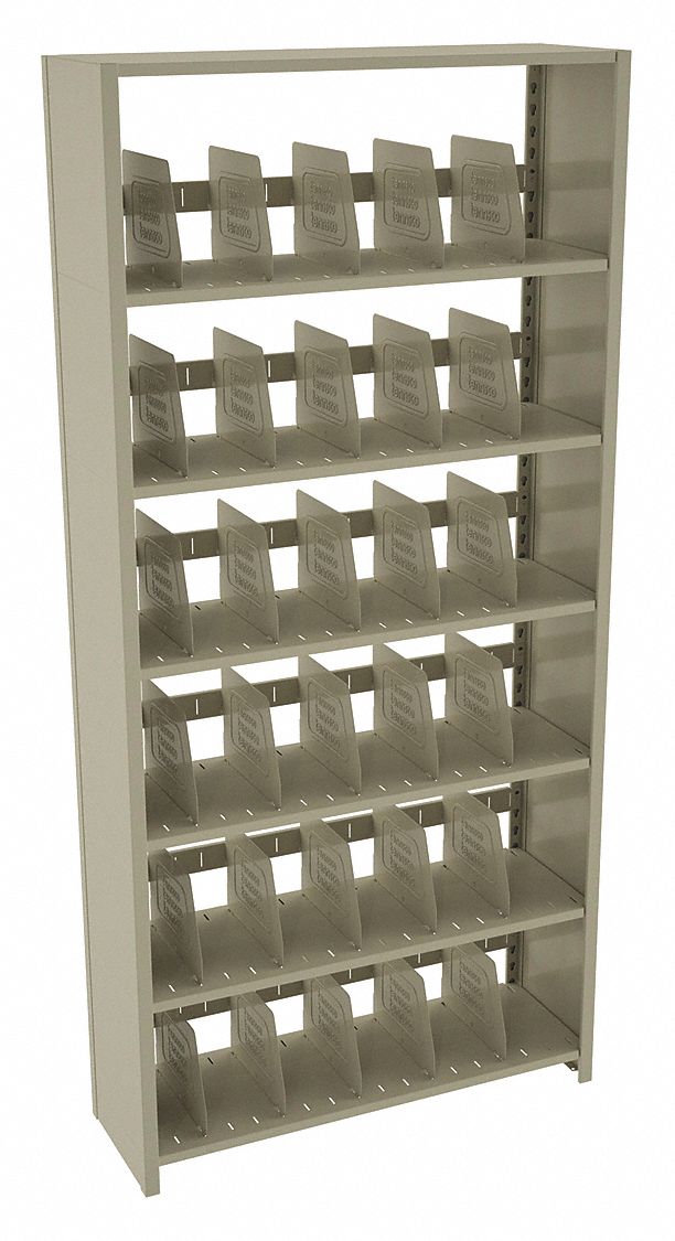 TENNSCO, Starter, 6 Shelves, Open File Shelving 5UFA4127648PC Grainger