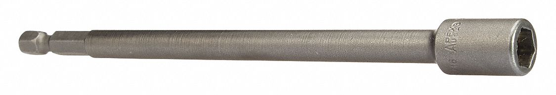 Nutsetter: Nutsetter, Imperial, 5/16 in Fastening Size, Hex, 1/4 in Shank Size, 6 in Overall Lg
