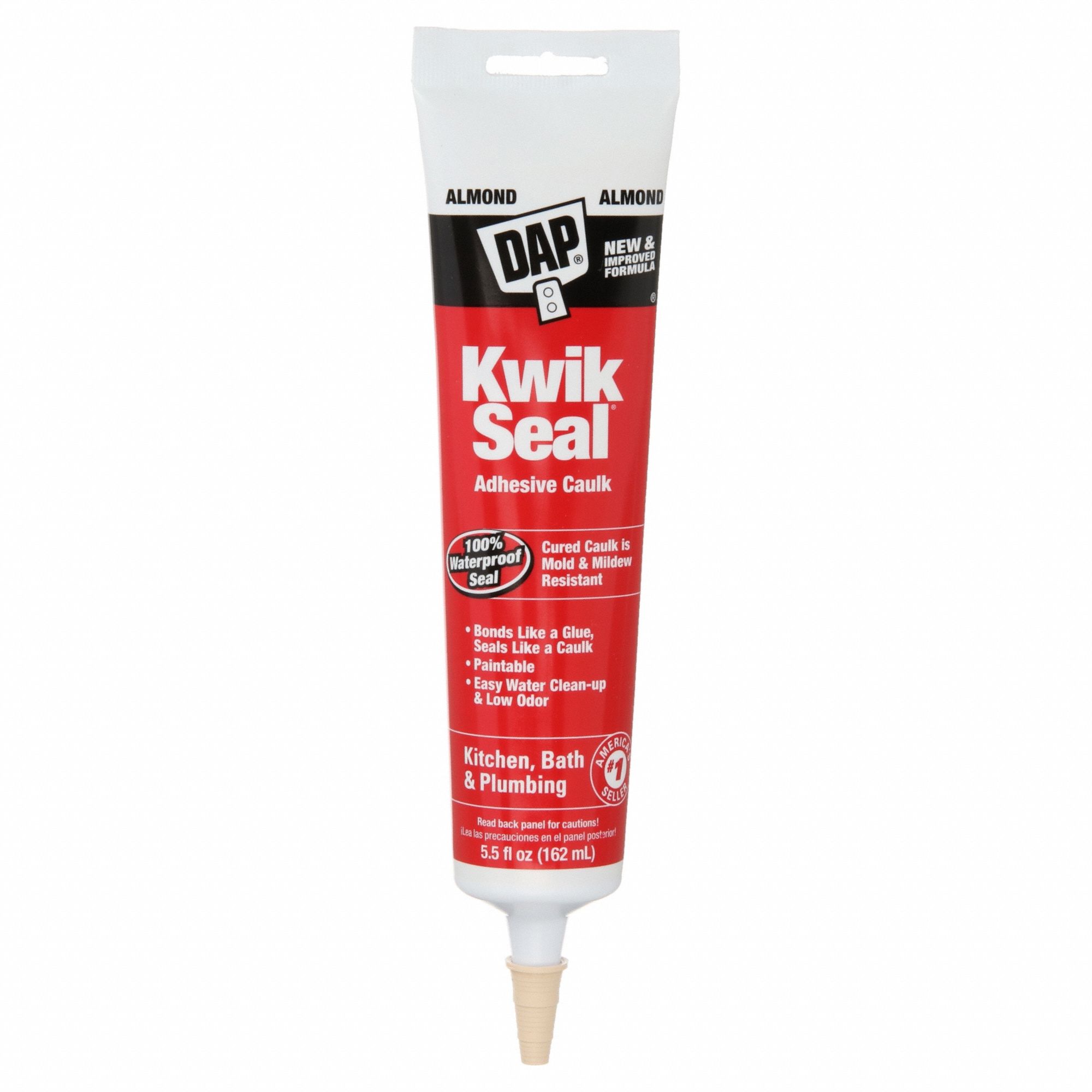 DAP, Kwik Seal Tub & Tile, Almond, Acrylic Latex Adhesive Caulk 5UFP3