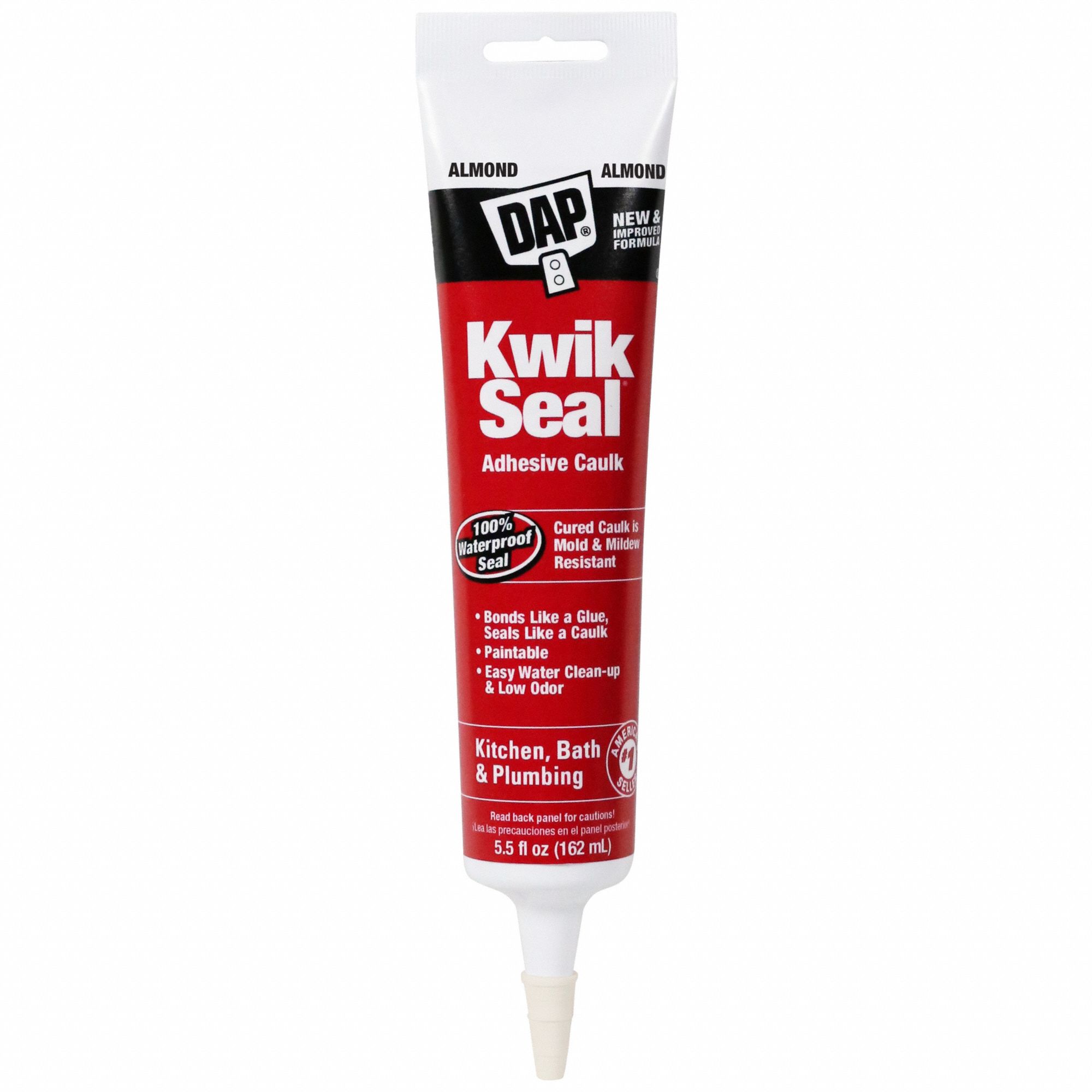 DAP, Kwik Seal Tub & Tile, Almond, Acrylic Latex Adhesive Caulk 5UFP3