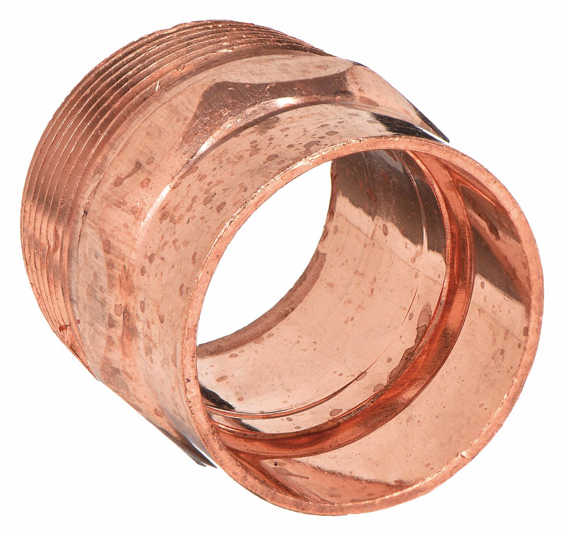 Wrot Copper, Cup x MNPT, DWV Adapter 5UGA7A 07054 Grainger