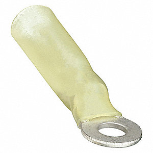 RING TERMINAL,YELLOW,BUTTED12-10,PK