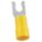 FORK TERMINAL, PARTIAL COVERAGE, YELLOW, VINYL, #6 STUD SIZE, 0.00 - ½ INCHES, 50 PK