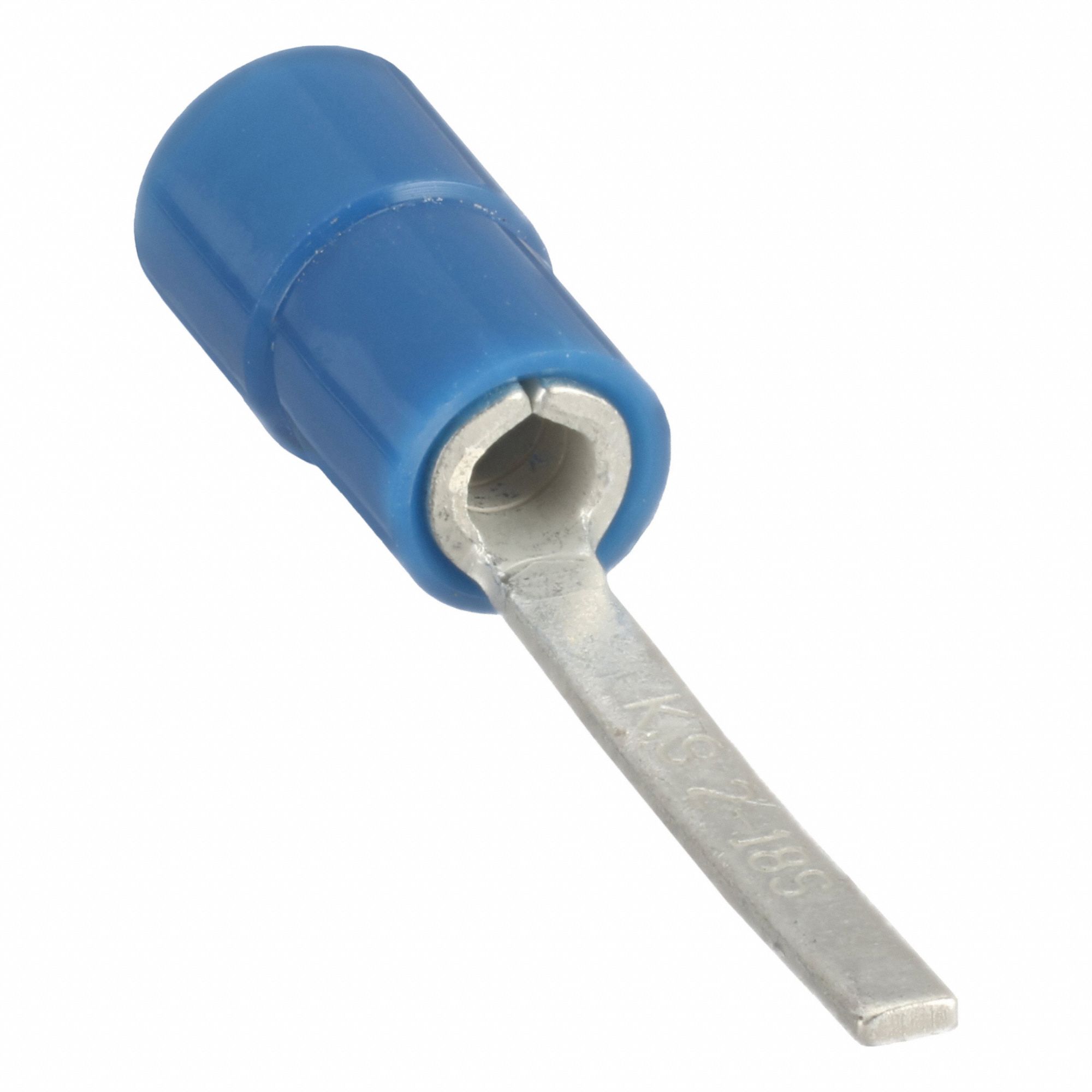 Pin Terminal: Blue, Vinyl, 0.079 in Pin Dia