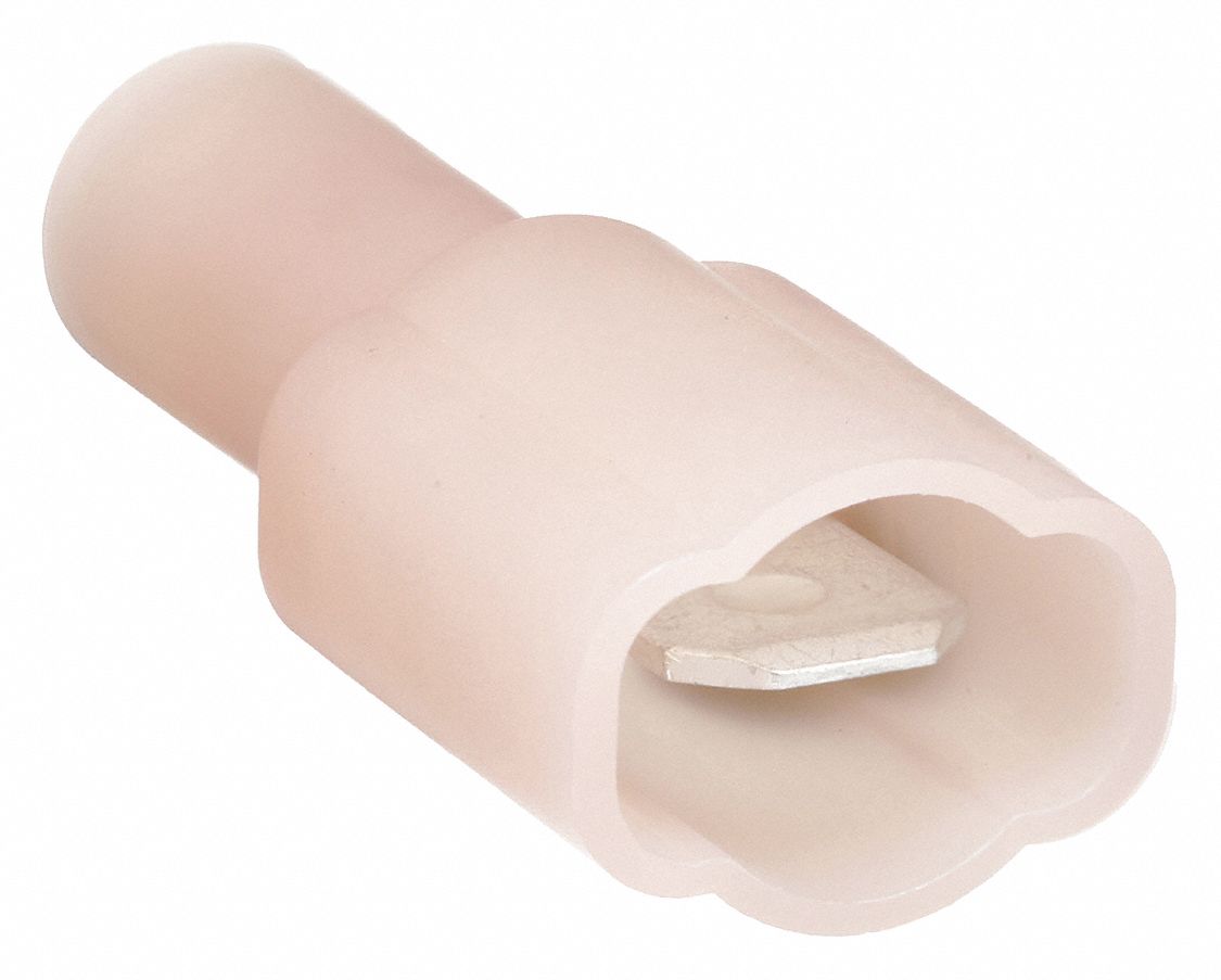 Wire Disconnect: Male Tab, Red, Nylon, Full Coverage, 22 AWG – 18 AWG Wire Size