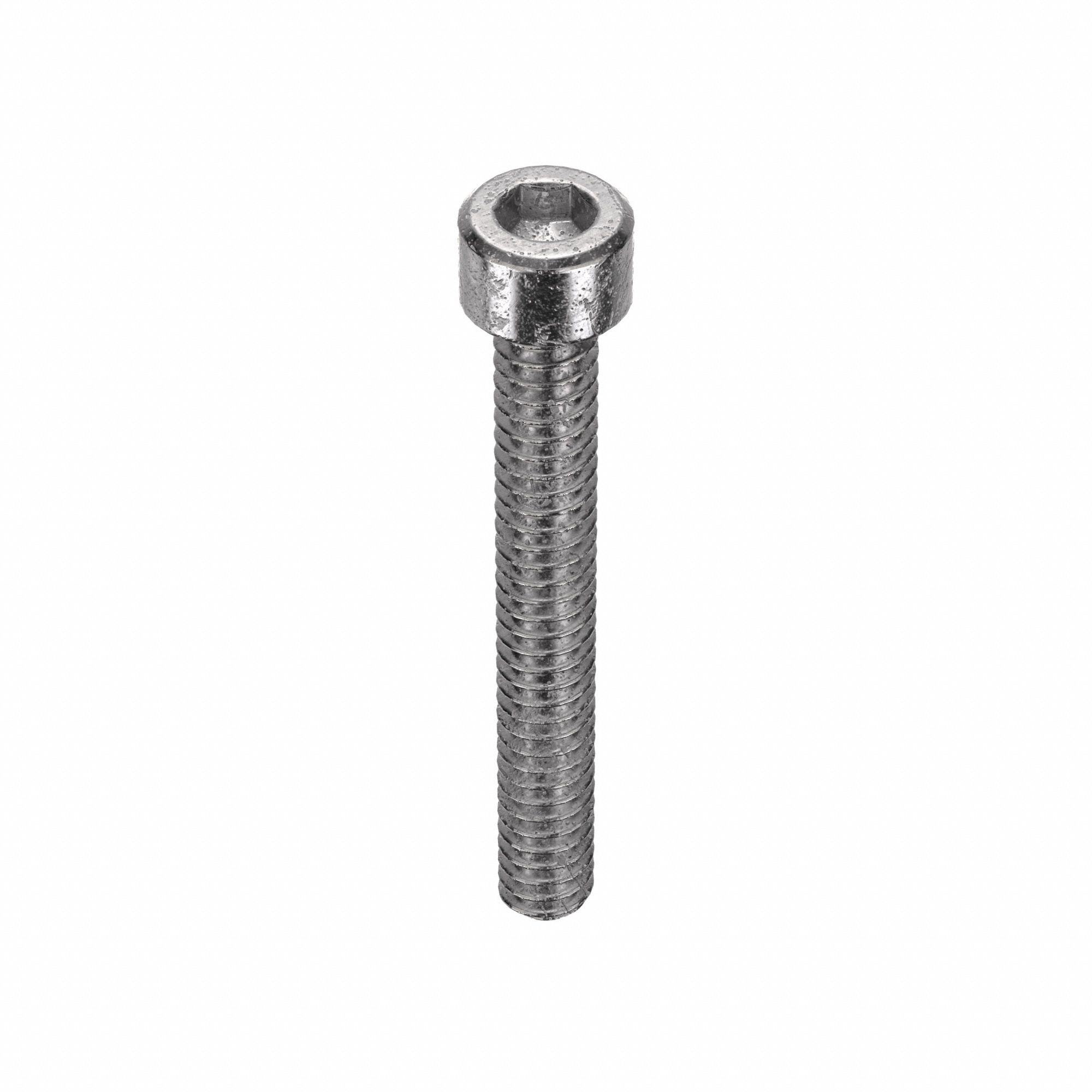 Socket Head Cap Screw: #4-40 Thread Size, 7/8 in Lg, Std, Plain, Stainless Steel, 18-8, 100 PK