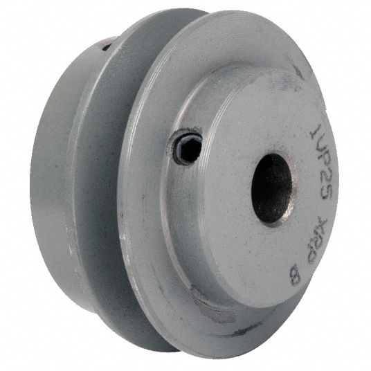 Variable Pitch V-Belt Pulley: 1 Groove, 3.75 in Outside Dia, 3/4 in Bore Dia, Cast Iron