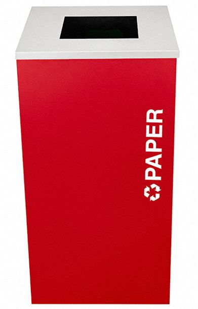 Recycling Container,Red,24 gal.