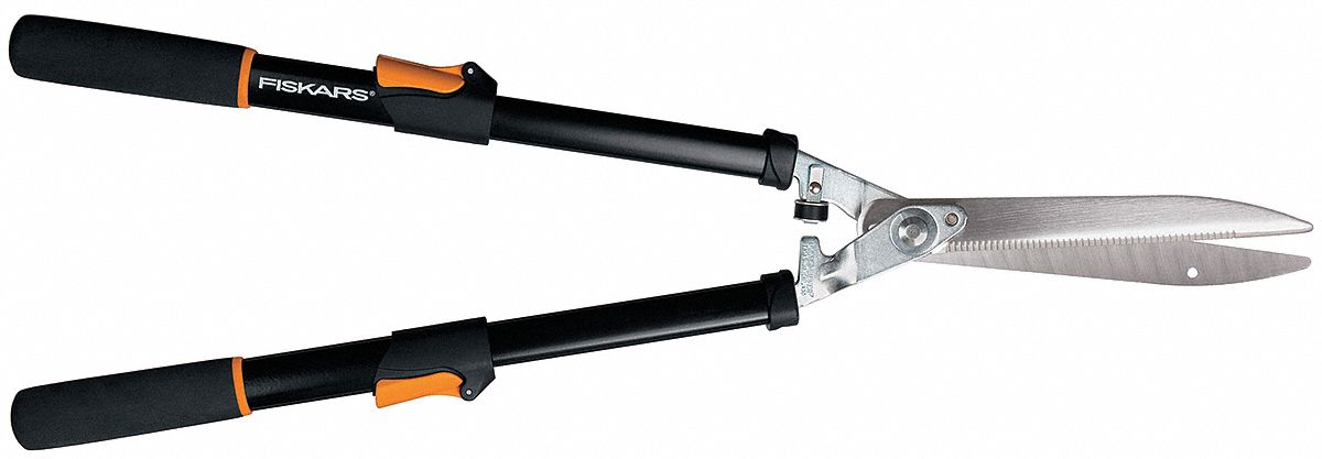 FISKARS, 10 in Blade Lg, 33 in Overall Lg, Telescoping Handle Hedge ...