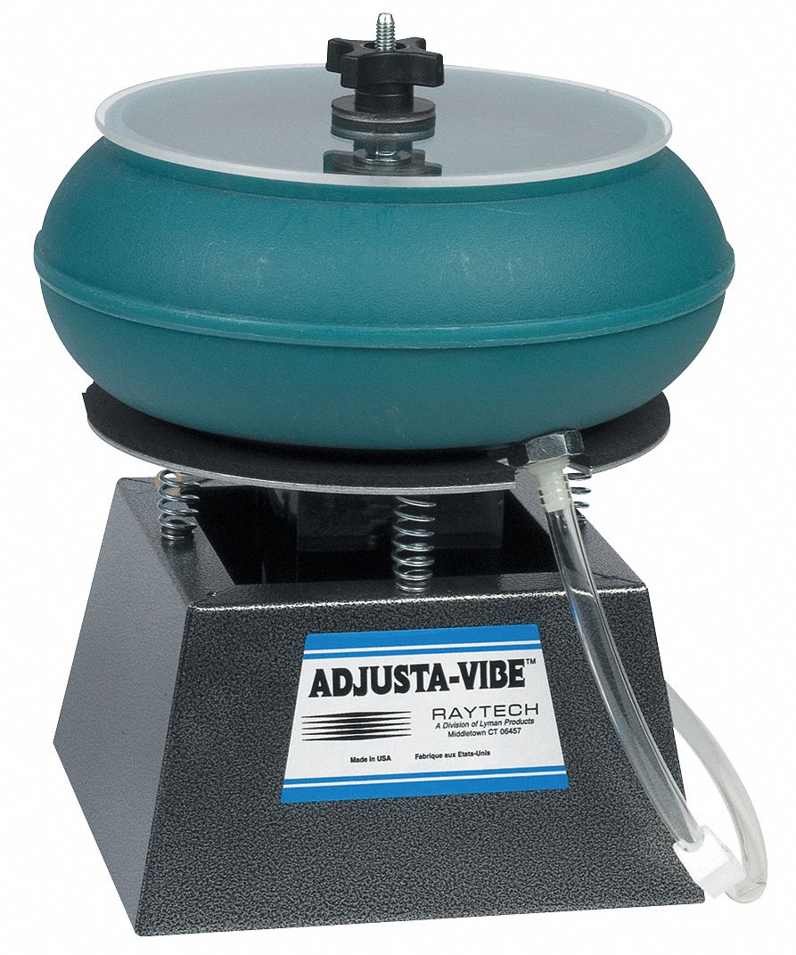 RAYTECH Vibratory Tumbler, With Drain, 0.18 cu ft, 12 lb Weight